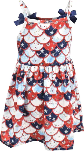 Miniatura 4 de Unique Baby Vestido de tirantes escalados para niñas