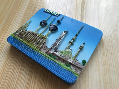 Miniatura 3 de Kuwait 3D imán de nevera viaje pegatinas recuerdos, decoración casera creativa Kuwait refrigerador imán