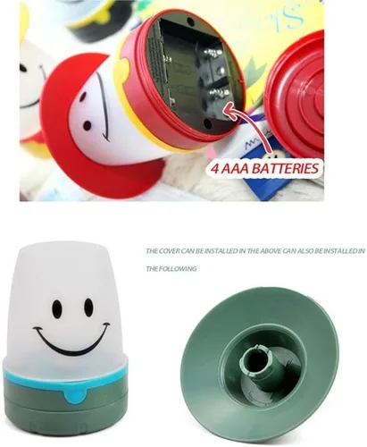Miniatura 4 de Linterna LED de sonrisa: linterna de camping nocturna portátil para niños (Diente de león)