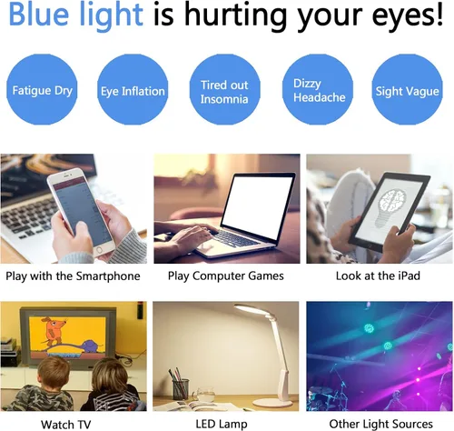 Miniatura 7 de LJCZKA Lentes ovalados con bloqueo de luz azul para mujeres y hombres, pequeños anteojos ovalados para computadora, antifatiga ocular para leer