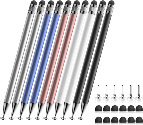 Miniatura 9 de Bopomofo Stylus (5 unidades), lápiz capacitivo 2 en 1 para pantalla táctil, alta precisión y sensibilidad, adecuado para tabletas