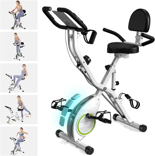Miniatura 11 de USLIM Bicicleta de Ejercicio Plegable Bicicletas Estáticas para el Hogar, Bicicleta de Entrenamiento Interior 5 EN 1, Bicicleta de Ciclismo