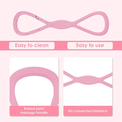 Miniatura 2 de Adorila Paquete de 2 bandas de resistencia con asas, bandas de ejercicio de silicona para mujeres, bandas elásticas de fitness para brazos, espalda