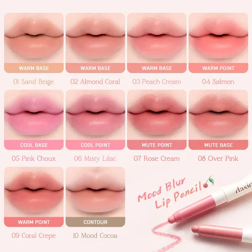 Miniatura 5 de dasique Lápiz labial Mood Blur 08 Over Pink, 0.03 oz (0.9 g)