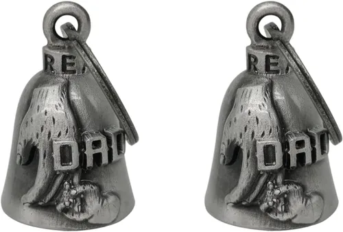 Miniatura 17 de 【Paquete de 2】 Campanas de motocicleta para motociclista Guardián de montar campanas con colgador, accesorio de motocicleta o llavero para buena