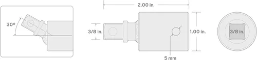 Miniatura 4 de TEKTON Junta universal de impacto de accionamiento de 3/8 pulgadas SIA12102