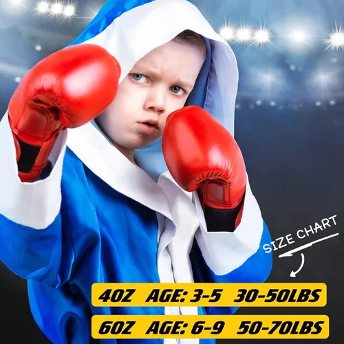 Miniatura 6 de Guantes de boxeo mejorados para niños y niñas de 3 a 8 años, guantes de boxeo para entrenamiento de niños, guantes de boxeo para niños, para saco