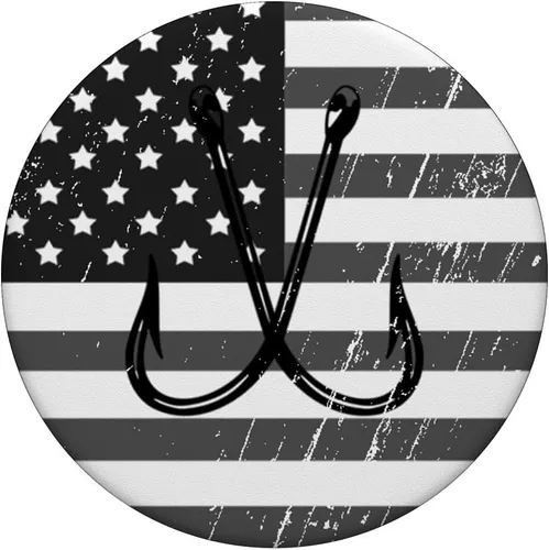 Miniatura 3 de Gancho de pesca Popsocket bandera estadounidense – PopSockets Grip y soporte para teléfonos y tabletas