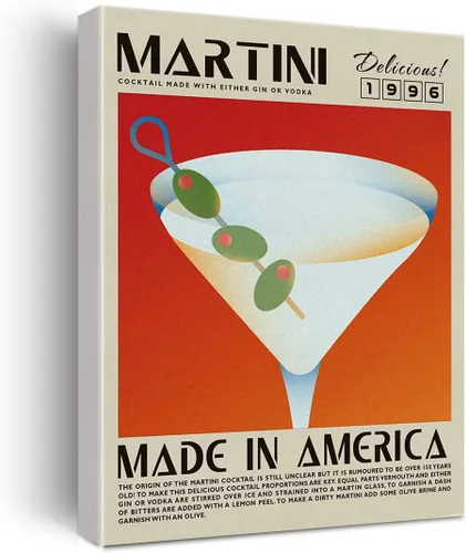 Miniatura 14 de Divertida impresión en lienzo de cóctel para decoración de pared de tequila, 12 x 15 pulgadas, decoración moderna para el hogar, cocina, bar
