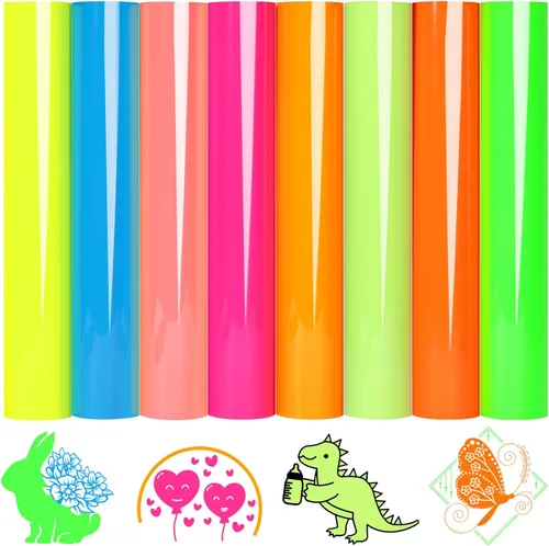 Miniatura 14 de WRAPXPERT Paquete de vinilo de transferencia de calor boho pastel para planchar de 12 x 10 pulgadas, 8 colores pastel surtidos HTV para camisetas