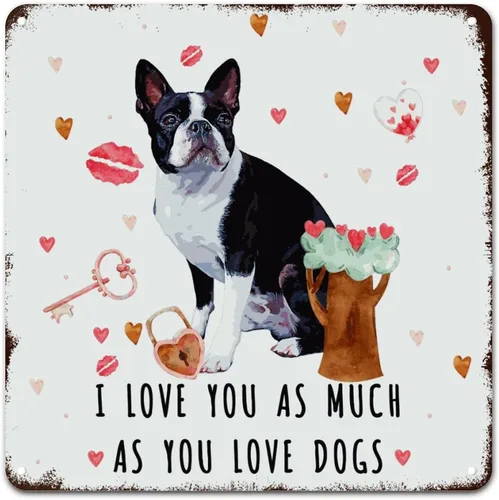 Miniatura 15 de Love Mails Chow Chow Dog Aluminum Art Signs I Love You As Much As You Love Dog Retro Vintage Art Wall Plaque Valentine Gift Metal Tin Sign for Kid