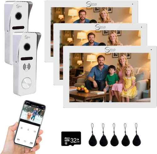 TUYA - Sistema de intercomunicación de timbre de video con cable, monitor de 7 pulgadas, cámara HD 1080P, cámara de entrada, puerta, cámara TUYA