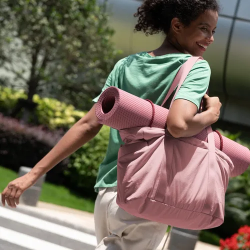 Miniatura 2 de BAGSMART Bolso de mano grande para mujer, bolso de hombro con asa superior con hebilla para esterilla de yoga para gimnasio, trabajo, escuela