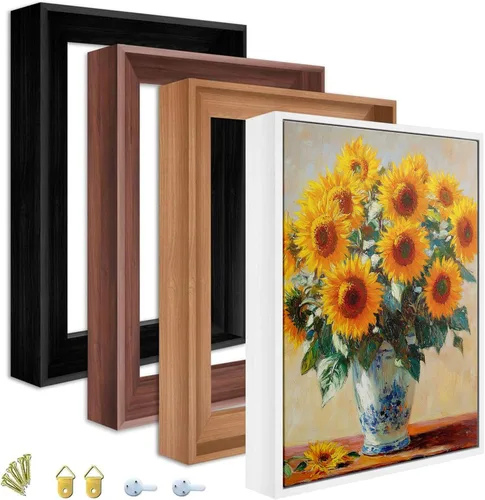 Miniatura 8 de Marco flotante de lienzo para lienzo estirado de 1 a 1.25 pulgadas de profundidad, kit de marco de arte de pared flotante para pinturas envueltas