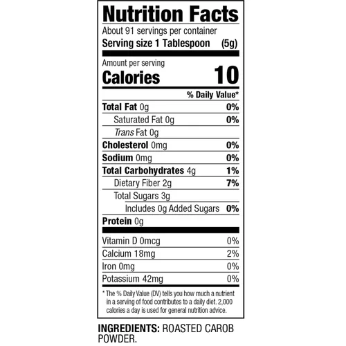 Miniatura 2 de Chatfield's Polvo de algarrobo premium, sin cafeína, apto para veganos, kosher, sin gluten y sin OMG, 16 onzas (paquete de 6)