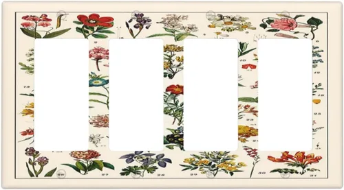 Miniatura 41 de Placa de cubierta de tomacorriente con diseño de mariposa, placas decorativas de pared, 1 gang, cubiertas de enchufes eléctricos, placa frontal Arte