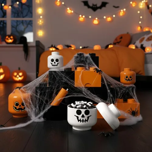 Miniatura 8 de Room Copenhagen, Cabezas de almacenamiento de LEGO Contenedores de almacenamiento apilables - Contenedores organizadores construibles para juguetes