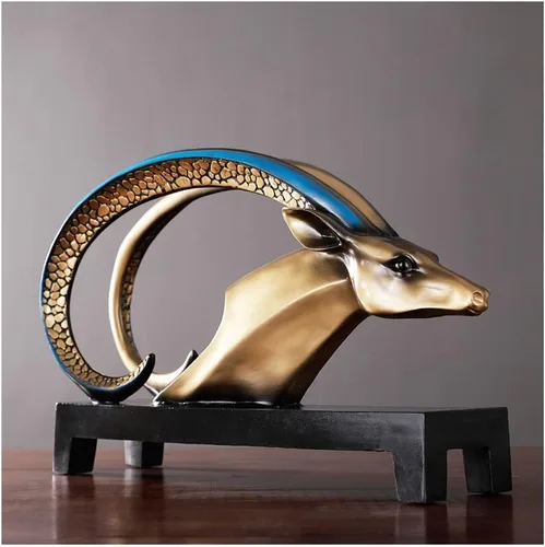 Miniatura 5 de Escultura de estatua china de feng shui hecha a mano Cabeza de caballo Cabeza de oveja Escultura de escritorio Decoración Sala de Estudio Sala