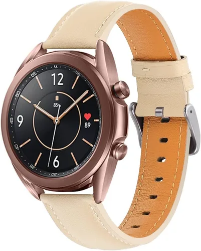 Correas de cuero genuino compatibles con Galaxy Watch 3 de 1.61 pulgadas/1.77 pulgadas, correa de liberación rápida para Galaxy Watch 1.654 in/Watch