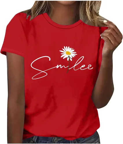Miniatura 63 de Camiseta con estampado de animales para mujer, camiseta de libélula divertida, linda camiseta de manga corta, blusa de primavera 2023, camisas