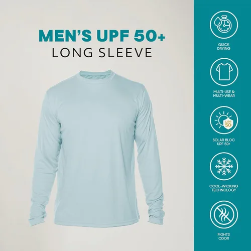 Miniatura 3 de Vapor Apparel - Camiseta de manga larga para hombre con protección solar UPF 50+ UV