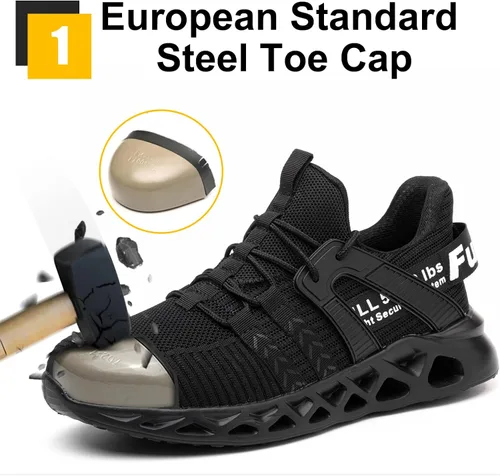 Miniatura 2 de Furuian Zapatos de punta de acero para hombres y mujeres cómodos tenis de acero para hombres zapatos de seguridad zapatos de trabajo antideslizantes