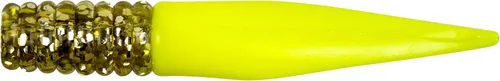 Miniatura 30 de Bobby Garland Slab Slay'R Señuelo de pesca de plástico suave para crappie, equipo de pesca y accesorios, 2 pulgadas, Chartreuse Silver Chartreuse
