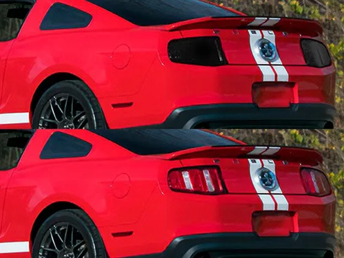 Miniatura 3 de Rvinyl Cubiertas de tinte de luz trasera compatibles con Ford Shelby GT500 2010-2012 - Humo