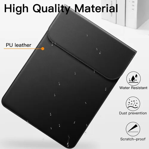 Miniatura 5 de JETech Funda delgada para portátil para MacBook Air de 13 pulgadas (M4/M3/M2) 2022-2025, MacBook Pro de 13 pulgadas (M2/M1) 2016-2022, funda de Negro
