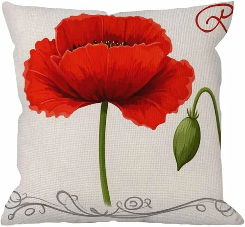Miniatura 10 de HGOD DESIGNS Funda de almohada cuadrada de lino y algodón con dinosaurio rojo para hombres y mujeres, decoración del hogar, sofá, dormitorio, sala