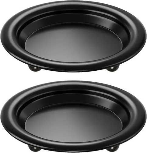 Portavelas negros para velas de pilar, 2 piezas elegantes y modernas para centros de mesa, decoración minimalista para sala de estar, mesa de