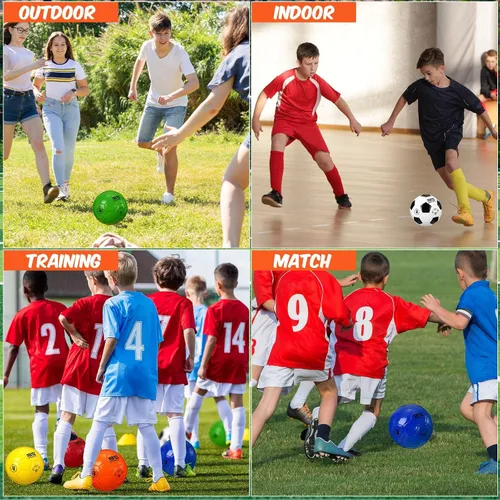 Miniatura 6 de 6 pelotas de fútbol con bomba de inflado, tamaño a granel, 5/4/3, pelotas de fútbol desinfladas, regalo para jóvenes y adultos, práctica