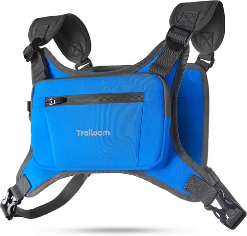 Miniatura 11 de Trailoom Paquete de cofre para correr, chaleco reflectante, repelente al agua, soporte para teléfono, bolsa de entrenamiento para corredores