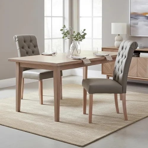 Miniatura 16 de AC Pacific Natalie - Sillas de comedor copetudas, contemporáneas tapizadas para el hogar, cocina, asiento Parson sin brazos con parte superior