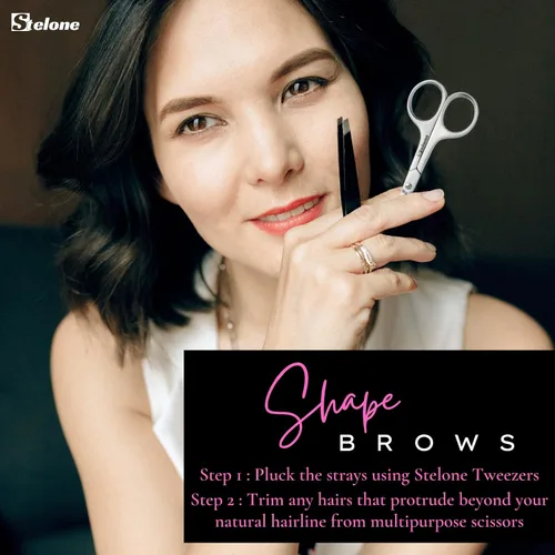 Miniatura 3 de Pinzas para cejas – Pinzas profesionales de acero inoxidable para mujeres y hombres – Gran precisión en cejas, vello facial y encarnado