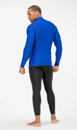 Miniatura 5 de DEVOPS Paquete de 3 camisas de compresión atléticas de manga larga con cuello alto para hombre