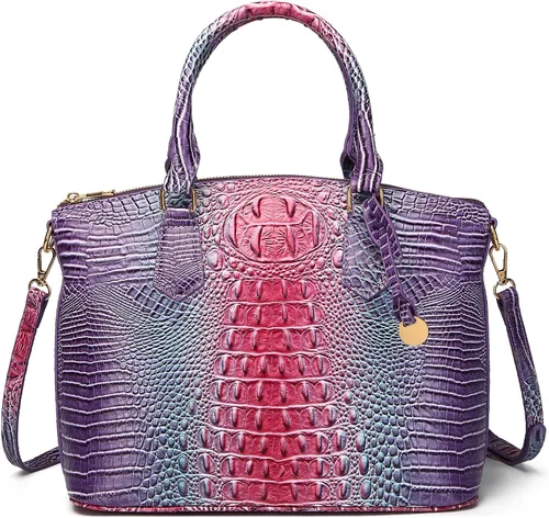 Miniatura 15 de Makcr Joacbv Bolso Satchel para Mujer Bolso Bandolera Largo Elegante Bolso Tote Asa Superior Cuero Vegano Bolsos de Mano para Damas Patrón en Relieve