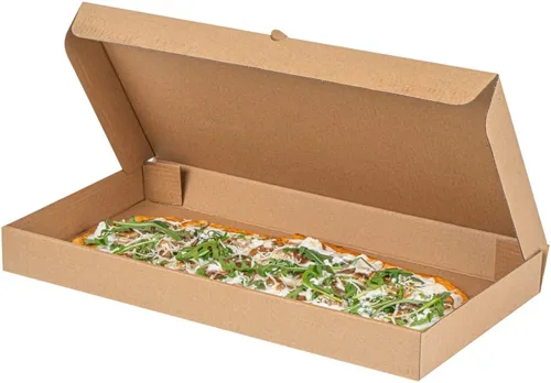 Miniatura 24 de Restaurantware Caja de pizza pequeña de 50 unidades, 14 x 7 x 1.5 pulgadas, caja rectangular para llevar papel corrugado para alimentos calientes