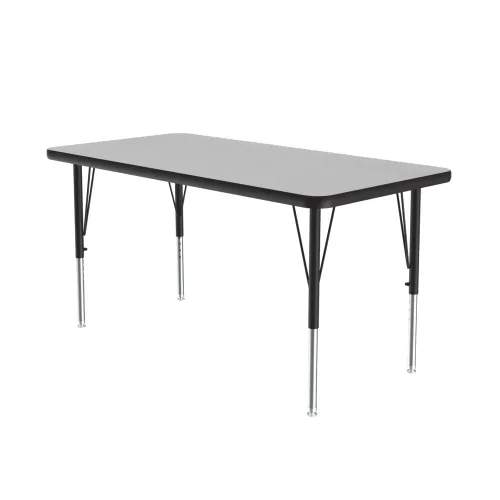 Miniatura 44 de Correll Mesa de Actividades Rectangular para Aula de 24"x36", Altura Ajustable (19"-29"), Granito Negro Laminado Térmico Fusionado Duradero