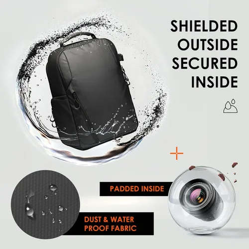 Miniatura 6 de TARION Mochila para cámara Slim Photography - Bolsa compacta para cámara réflex digital de 12.5 L con acceso lateral compartimento para laptop de 14