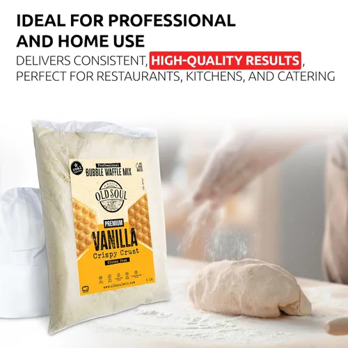 Miniatura 6 de OldSoul - Mezcla profesional de gofres de burbujas, sin gluten, crujiente, sabor vainilla, mezcla de gofres de huevo, 28 gofres