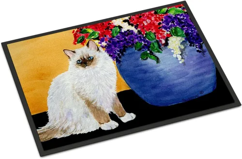 Caroline's Treasures SS8604MAT - Tapete Ragdoll para puerta delantera, 18 x 27 pulgadas, para interiores y exteriores, para entrada, antideslizante,