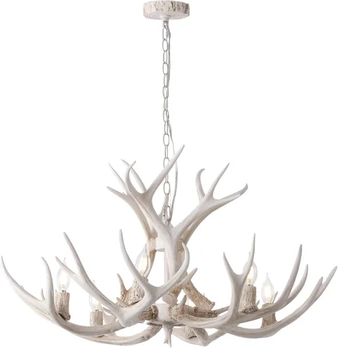 Miniatura 13 de JONATHAN Y JYL6301A Eldora - Candelabro LED ajustable de resina con asta de 26 pulgadas, 4 luces, glamour, rústico, cabaña, transicional, regulable