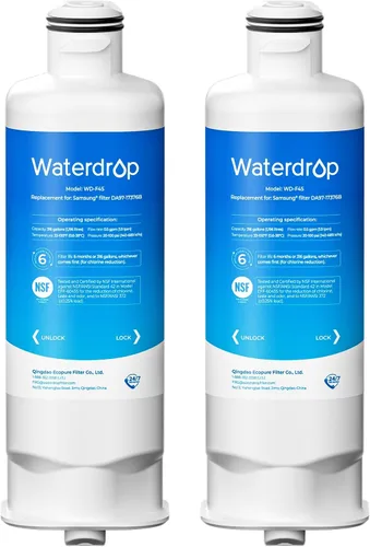 Miniatura 11 de Waterdrop DA97-17376B Reemplazo para Samsung® HAF-QIN/EXP, DA97-08006C, RF28R7201SR, RF28R7351SG, WD-F45, Filtro de agua para refrigerador, 4 Filtros