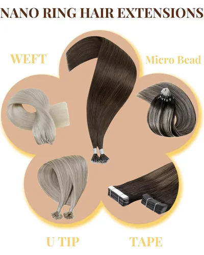 Miniatura 23 de 【Descuento】Hetto - Extensiones de cabello con cinta adhesiva, 40g, extensiones de cabello humano, color rubio ceniza oscuro degradado a rubio medio
