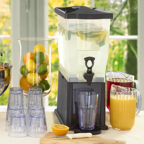 Miniatura 7 de Winco Dispensador de bebidas delgado de 3 galones con base