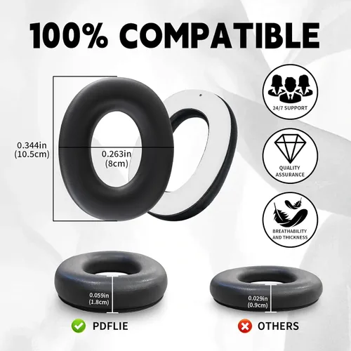 Miniatura 4 de Paquete de 2 almohadillas de espuma de repuesto para auriculares 3M Worktunes Connect, protectores auditivos, auriculares 90543 90541 101 - Suave