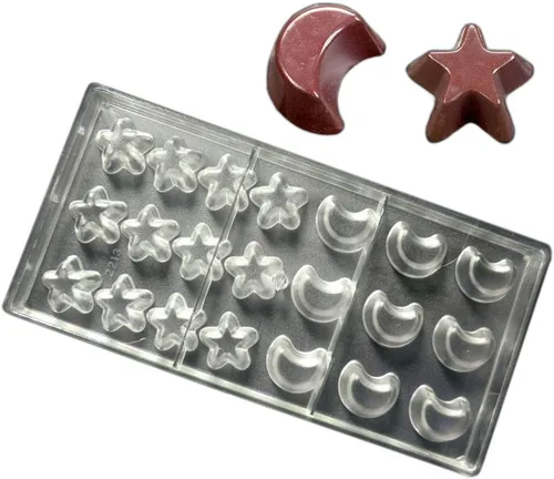 Miniatura 11 de Molde de policarbonato para chocolate, hecho a mano, molde de caramelo de chocolate, herramientas de pastelería, patrón rectangular para hornear