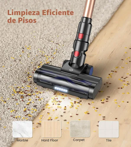 Miniatura 3 de NADALY Aspiradora inalámbrica, potente aspiradora de palo con tiempo de funcionamiento de 45 minutos, aspiradoras antienredos para el hogar, taza