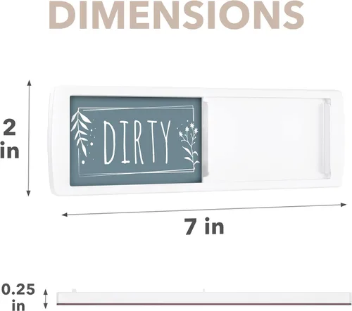 Miniatura 2 de ASSURED SIGNS Imán para lavavajillas Clean Dirty Sign 7 x 2 pulgadas, construcción premium Eliminate Kitchen Confusion, Strong Magnetic Hold